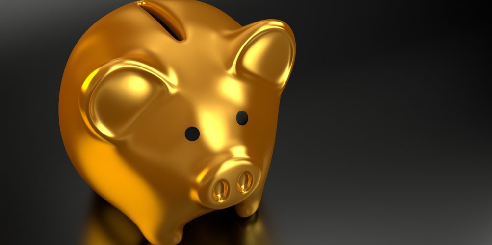 Golden piggy bank, showing the wealth of previous generations