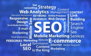 word cloud about SEO