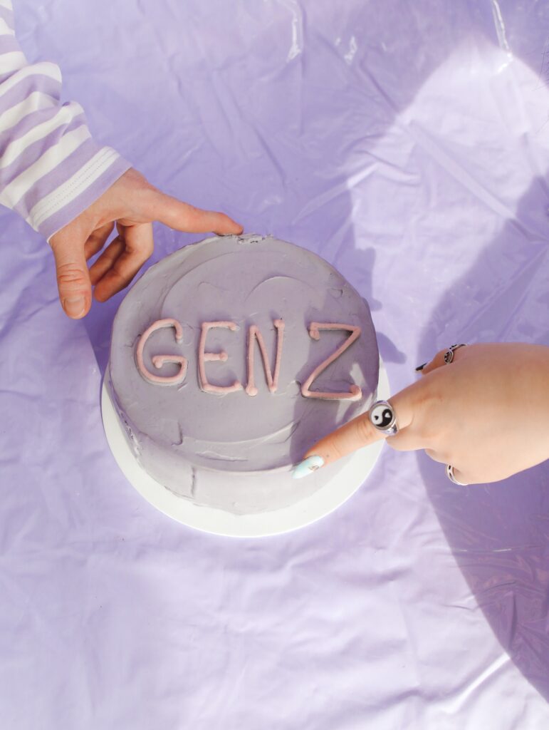 Gen Z cake frosting